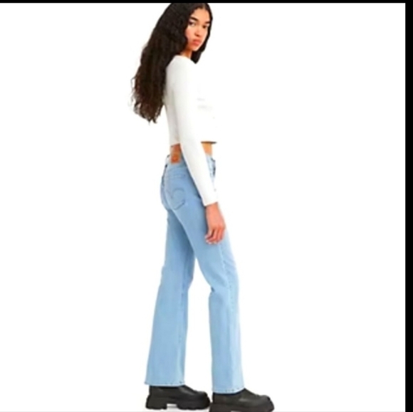 Levis 505 Straight Leg Womens Jeans Classic Medium Wash Summer Faded Iconic - Picture 4 of 16